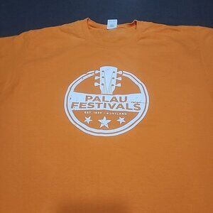 Palau Festivals Orange T-Shirt Gildan Ultra Cotton L Portland Graphic Design